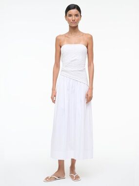 Staud Nia Dress in White XS